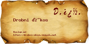 Drobni Ákos névjegykártya